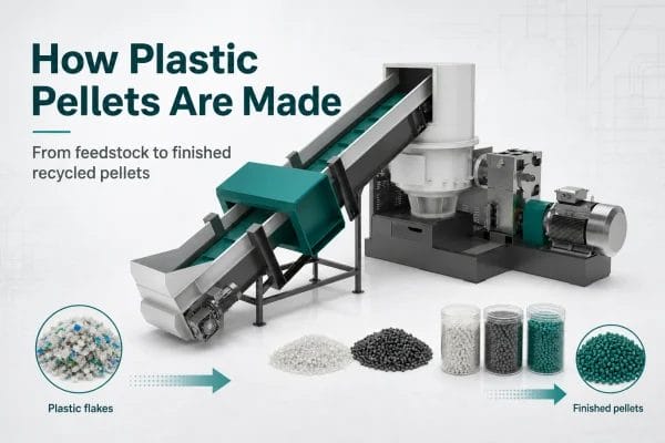 How plastic pellets are made with a plastic recycling pelletizing line